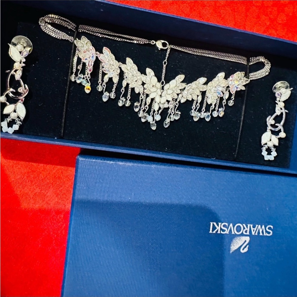 Swarovski Poem Necklace And Earrings Set